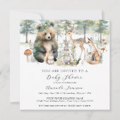 Beer herten eekhoorn bos schattige dieren Baby sho Kaart (Voorkant)