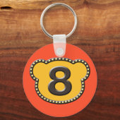 Beer Hoofd nummer 8 Sleutelhanger (Voorkant)