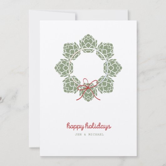 Beer Hops Fotokerstkaart (Voorkant)