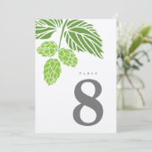 Beer Hops rustieke tafel nummer Kaart (Staand voorkant)