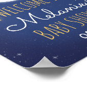 Beer houdt van je, het motorrug Baby shower Poster (Hoek)