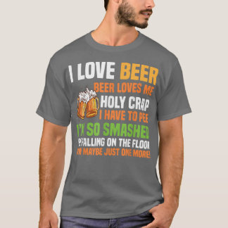 Beer houdt van mijn Heilige Krap Funny Beer Design T-shirt
