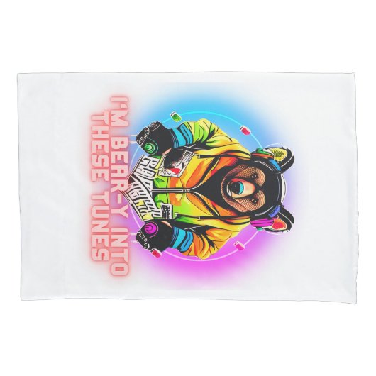 Beer houdt van muziek kussensloop (Voorkant-Links)