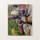 Beer Hout Carving Oregon. Legpuzzel (Verticaal)