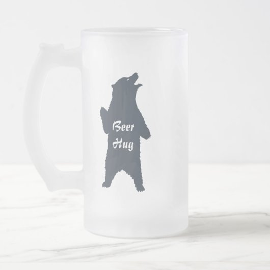 Beer Hug Custom Typography Humor Matglas Bierpul (Links)