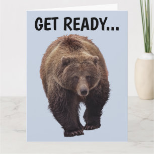 BEER HUG GRIZZLY BEER FUNNY BIRTHDAY-Kaarten Kaart