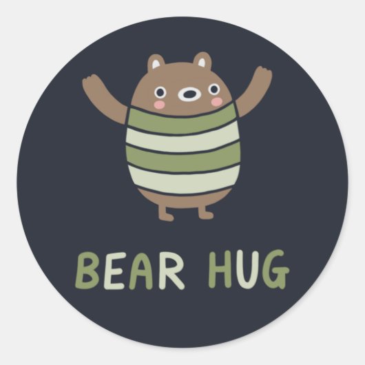Beer Hug Ronde Sticker (Voorkant)
