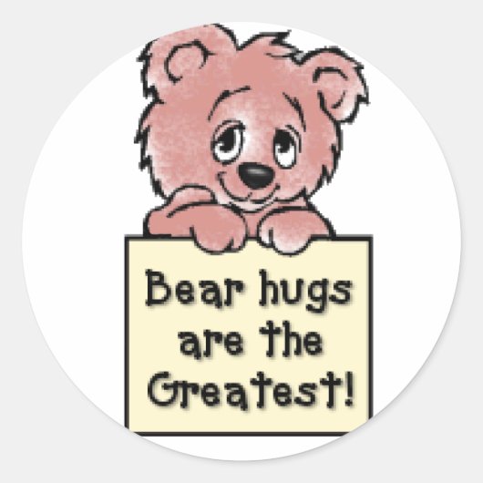 Beer Hugs Ronde Sticker (Voorkant)