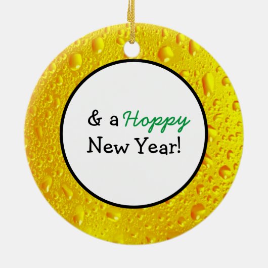 Beer Humor Kerstmis Keramisch Ornament (Achterkant)