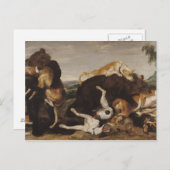 Beer Hunt of, strijd tussen honden en Beren Briefkaart (Voorkant / Achterkant)