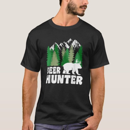 Beer Hunter Funny Beer Deer Beer Pun T Shirt (Voorkant)