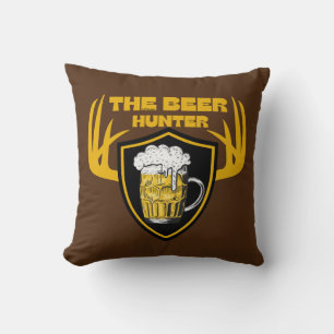 BEER HUNTER grappige bierminnaar, citaat Kussen
