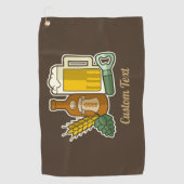 Beer Icons Golf Towel Golfhanddoek (Voorkant)
