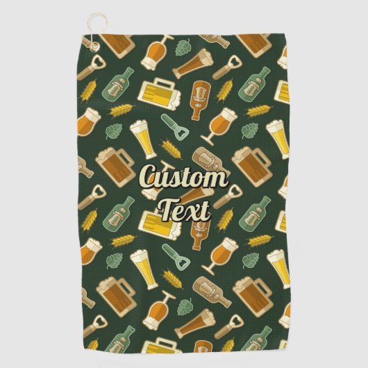 Beer Icons Motif Golf Serviette (Devant)
