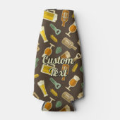 Beer Icons Pattern Bottle Cooler (Voorkant)