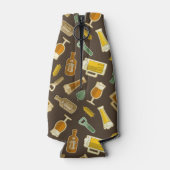 Beer Icons Pattern Bottle Cooler (Achterkant)