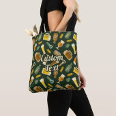 Beer Icons Pattern-Canvas tas (Dichtbij)