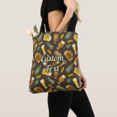 Beer Icons Pattern-Canvas tas (Dichtbij)