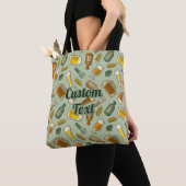 Beer Icons Pattern-Canvas tas (Dichtbij)