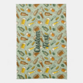 Beer Icons Pattern Kitchen Towel Theedoek (Verticaal)