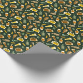Beer Icons Pattern Wrapping Paper Cadeaupapier (Hoek)