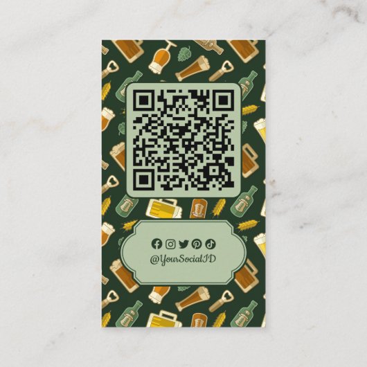 Beer Icons-Visitekaartje Visitekaartje (Achterkant)