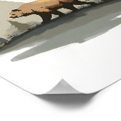 Beer in de bergen poster (Hoek)