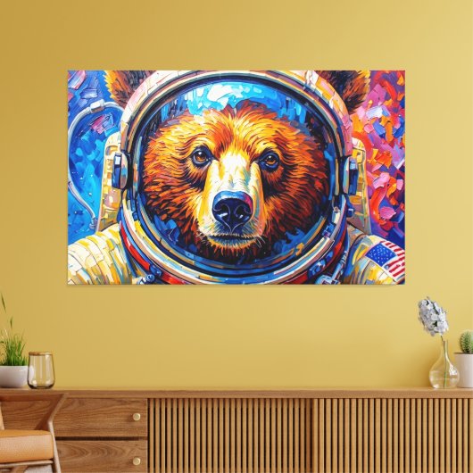 BEER IN DE RUIMTE-6 CANVAS AFDRUK (Insitu (Woonkamer))