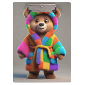 Beer in een kleurrijk gewaad klembord (Voorkant)