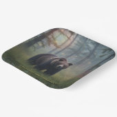 Beer in een magisch bos papieren bordje (Gebogen)