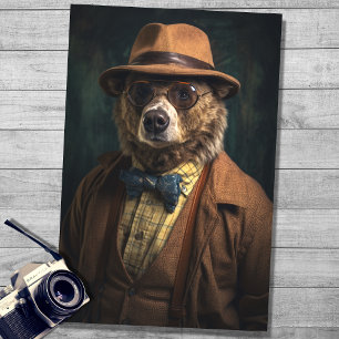 Beer in Gentleman's Clothing 1 Decoupage Paper Tissuepapier