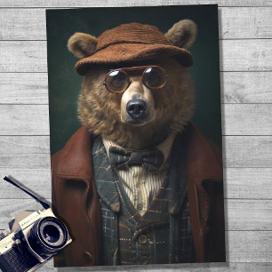 Beer in Gentleman's Clothing 2 Decoupage Paper Tissuepapier