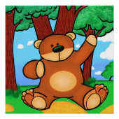 Beer in grassland perfect poster (Voorkant)