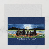 Beer in het Briefkaart van de Waterverf van de Moo (Voorkant / Achterkant)