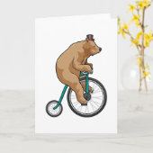 Beer in het circus met fiets kaart (Gele Bloem)