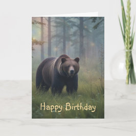 Beer in het magische bos kaart