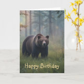 Beer in het magische bos kaart (Gele Bloem)