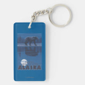 Beer in het Nationaal Park Moonlight - Denali, Ala Sleutelhanger (achterkant)