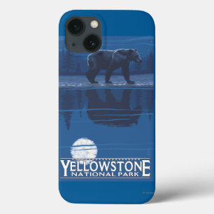 Beer in het Nationaal Park Moonlight - Yellowstone iPhone 13 Hoesje