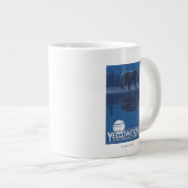 Beer in het Nationaal Park Moonlight - Yellowstone Extra Grote Mok (Voorkant rechts)