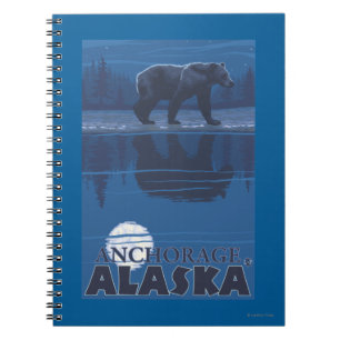 Beer in Moonlight - Anchorage, Alaska Notitieboek