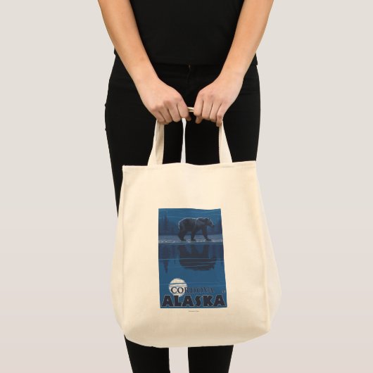 Beer in Moonlight - Cordova, Alaska Tote Bag (Voorkant (product))
