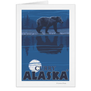 Beer in Moonlight - Curry, Alaska
