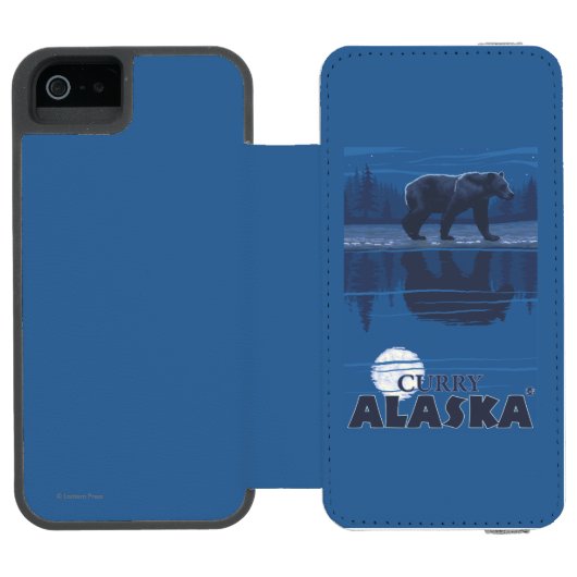 Beer in Moonlight - Curry, Alaska Incipio iPhone Portemonnee Hoesje (Agenda Open)