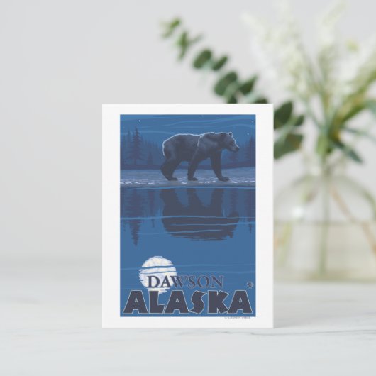 Beer in Moonlight - Dawson, Alaska Briefkaart (Staand voorkant)