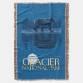 Beer in Moonlight - Glacier National Park, MT Deken (Voorkant Verticaal)