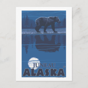 Beer in Moonlight - Juneau, Alaska Briefkaart