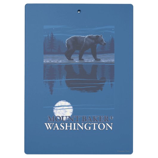 Beer in Moonlight - Mount Baker, Washington Klembord (Achterkant)