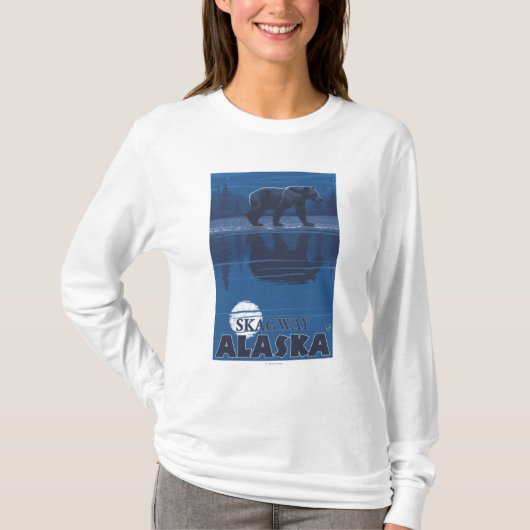 Beer in Moonlight - Skagway, Alaska T-shirt (Voorkant)
