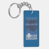 Beer in Moonlight - Sun River, Oregon Sleutelhanger (Voorkant Links)